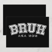 Bruh aka mam grappig Moederdag retro Kaart (Voorkant / Achterkant)