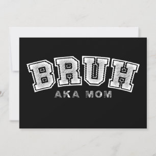 Bruh aka mam grappig Moederdag retro Kaart