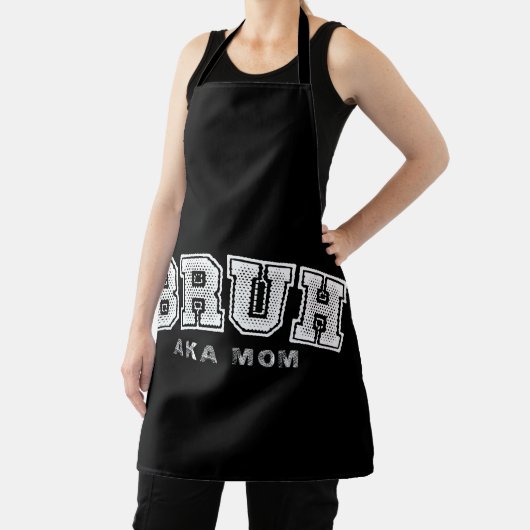 Bruh aka mam grappig Moederdag retro  Schort (Insitu)