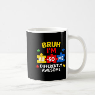Bruh au-some autisme bewustzijn jongen grappig ste koffiemok