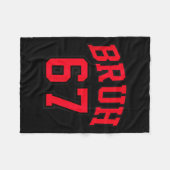 Bruh Basketball Style Number 67 Srt Bro Slang Meme Fleece Deken (Voorkant (Horizontaal))