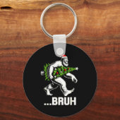 Bruh Bigfoot Christmas Funny Christmas Tree Xmas S Sleutelhanger (Voorkant)