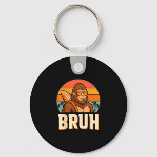 Bruh bigfoot meme grafisch jongens mannen grappig sleutelhanger