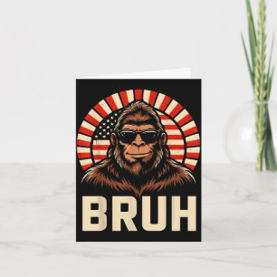 Bruh bigfoot meme grafisch voor jongens mannen gra kaart