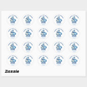 BRUH Blue Pool Party Boy Verjaardag Dank u Ronde Sticker (Vel)
