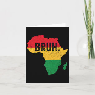 Bruh Boys Kinder Afro-Amerikaanse Funny Black Hist Kaart