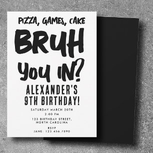 Bruh Boy's Tiener Verjaardagsfeest Tiener Boy Kaart