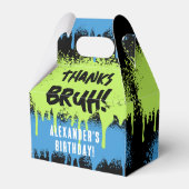 Bruh Boy's Verjaardagsfeest Neon Graffiti Groen Bl Bedankdoosjes (Voorkant Zijde)