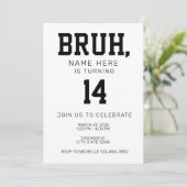 Bruh Bro Birthday Invitation (Debout devant)