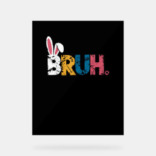 Bruh Bunny Pâques mignonne mème pour les enfants _