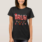 Bruh Candy Cane Santa Hat Snowflake Christmas Xmas T-shirt (Voorkant)