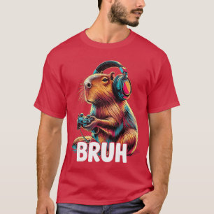 Bruh Capibara's Grappige Videospellen Capibara gra T-shirt