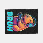 Bruh Capybara Funny Video Games Capybaras  Fleece Deken (Voorkant (Horizontaal))