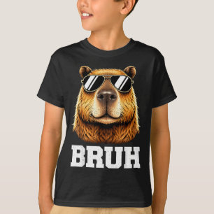 Bruh capybara meme grappig chill capybara energie t-shirt