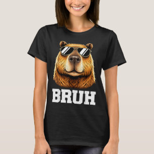 Bruh capybara meme grappig ontspannen capybara ene t-shirt