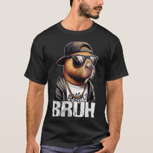 Bruh Capybara Sungles Boys Mannen Funny Capybara L T-shirt