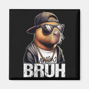 Bruh Capybara Zonnebril Jongens Mannen Grappige Ca Magneet
