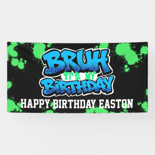 Bruh C'est Mon Anniversaire Bannière | Adolescent (Horizontal)