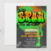 Bruh C'est Mon Invitation D'anniversaire (Devant / Derrière)