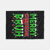 Bruh Christmas Red Plaid Fleece Deken (Voorkant (Horizontaal))
