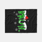 Bruh Christmas Red Plaid Funny Family Teens Boys K Fleece Deken (Voorkant (Horizontaal))