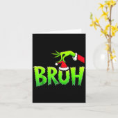 Bruh Christmas Shirt Kids Xmas Teens Boys Funny Ch Kaart (Gele Bloem)