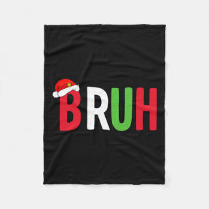 Bruh Christmas Shirt voor Teen Boys Funny Christma Fleece Deken