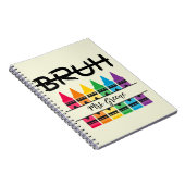 Bruh Crayons Carnet enseignant personnalisé (Côté Droit)