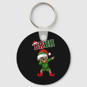 Bruh Dabbing Elf Funny Kids Years Pajamas Christma Sleutelhanger (Voorkant)
