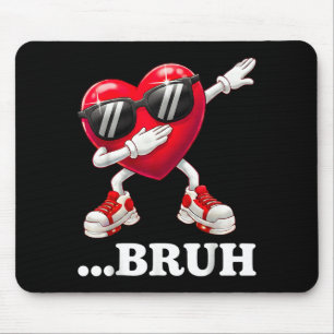 Bruh Dabbing Hart Grappige Kinderen Jongens Mannen Muismat