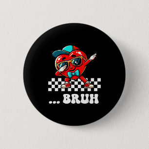 Bruh Dabbing Hart Meme Grappige Zin Bro Kinderen J Ronde Button 5,7 Cm