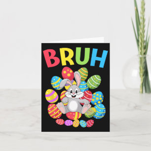 Bruh Dabbing Konijn Bunny Happy Easter Day Egg Boy Kaart