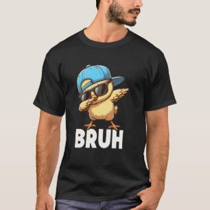 Bruh Dabbing Kuiken Eieren Mand Funny Pasen Dag Bo T-shirt