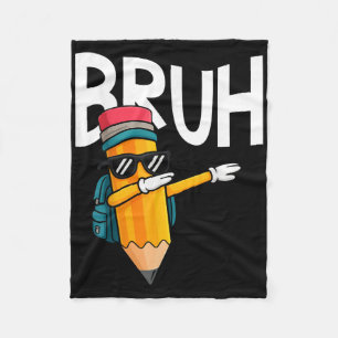 Bruh Dabbing Potlood Terug naar school Jongens Eer Fleece Deken