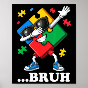 Bruh Dabbing Puzzel Grappig Kinder Jongens Mannen Poster