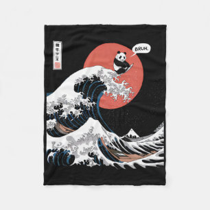 Bruh De Grote Golf Kanagawa Grappige Japanse Surfi Fleece Deken