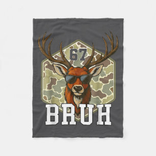 Bruh Deer 67 Grappige Hert Jacht Camo Hoed Jeugd T Fleece Deken
