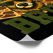 Bruh Deer Funny Deer Hunting Camo Hat Youth Teens  Poster (Hoek)