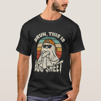 Bruh Dit is Boo Sheet Schattige Ghost Funny Hallow T-shirt