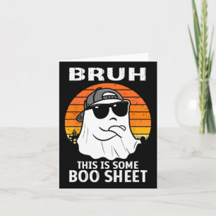 Bruh dit is een aantal Boo Sheet Ghost Halloween M Kaart