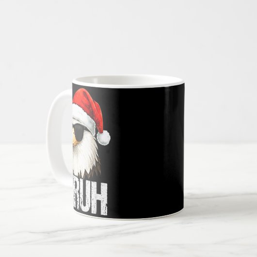 Bruh Eagle Christmas Funny Xmas For Mens Boys Koffiemok (Voorkant links)