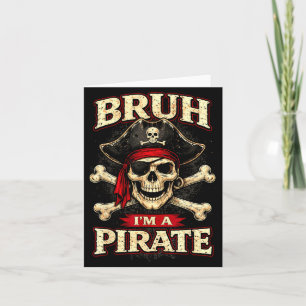 Bruh een piraten schedel ooglapje gekruiste botten kaart