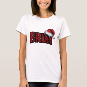 Bruh Funny Christmas Plaid Tiener Jongens Kinder X T-shirt