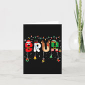 Bruh Funny Christmas Red Plaid Teens Boys Kids Xma Kaart (Voorkant)
