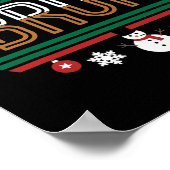 Bruh Funny Christmas Red Plaid Tiener Boys Kinder Poster (Hoek)