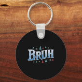 Bruh Funny Christmas Teens Boys Kids Xmas Pajamas Sleutelhanger (Voorkant)