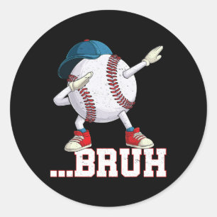 Bruh Funny Dabbing Verkoop Spelers Gift Jongens Me Ronde Sticker