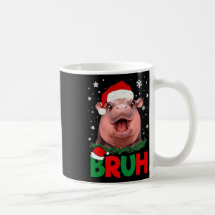 Bruh Funny Moo Deng Tiener Jongens Kinder Kerst Pa Koffiemok