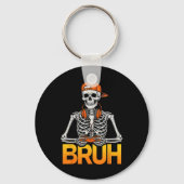 Bruh Gamer Skeleton Halloween Video Game Controlle Sleutelhanger (Voorkant)