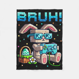 Bruh Gelukkig Pasen Konijn Eierjacht Videogames Ga Fleece Deken